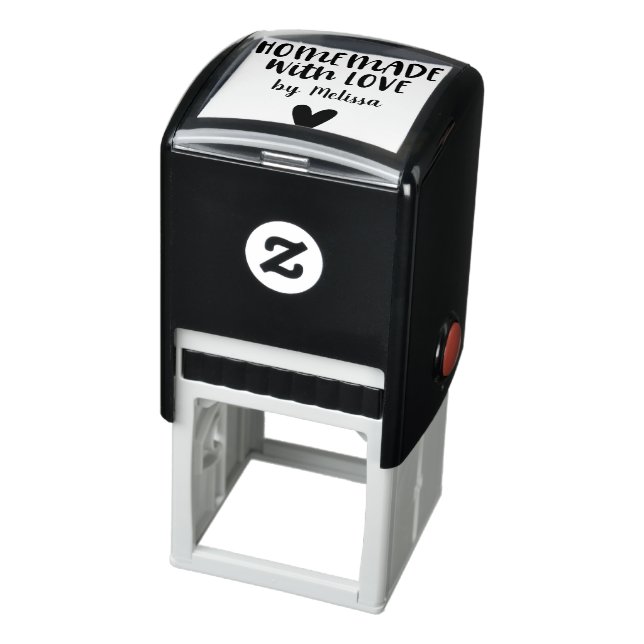 Homemade med Kärlek Script Heart Självfärgande Stämpel (Produkt)