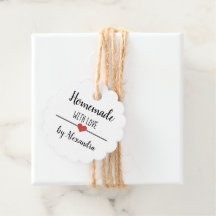 Homemade med kärlek-skript, enkel vit anpassningsb