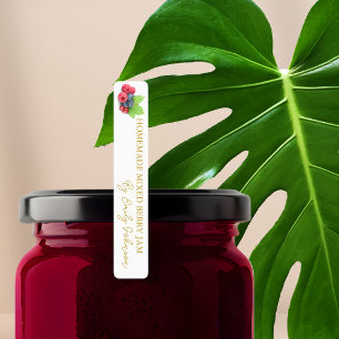 Homemade Mixed Berry Sylt Thin-etikett Klistermärke