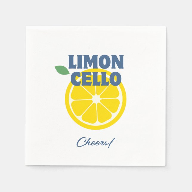 Homemade Modern Cream White Limoncello Liquor Pappersservett (Framsidan)