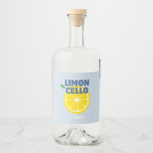 Homemade Modern Light Blue Kärlek Limoncello