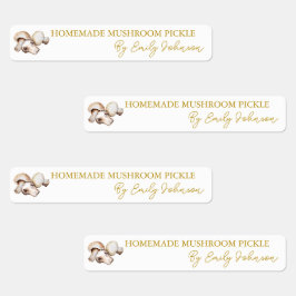 Homemade Mushroom Pickle Thin-etikett Klistermärke