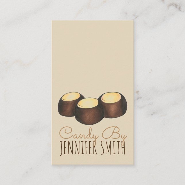 Homemade Ohio Buckeye peanut Butter Candy tillverk Visitkort (Framsida)