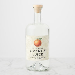 Homemade orange juice spritflaskor etikett