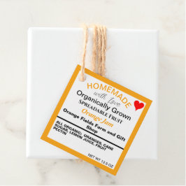 Homemade Orange Sylt QR-kod Gåvor Etiketter