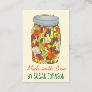 Homemade PA Dutch Chow Chow Relish Canned Goods Visitkort