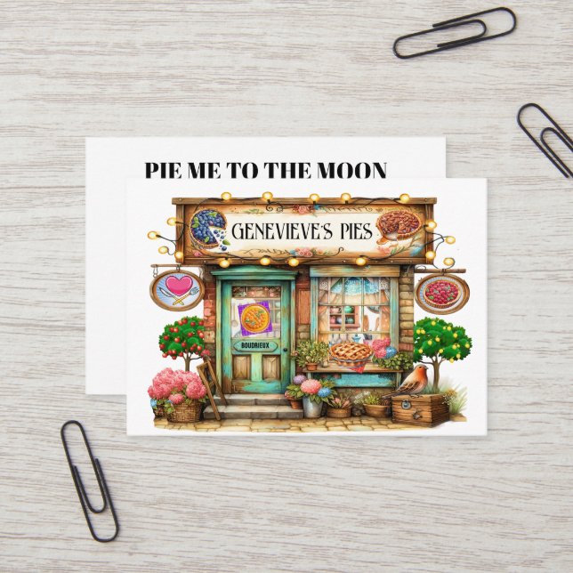 Homemade Paj, Pastries, Bakery Visitkort (Fram/Back In Situ)