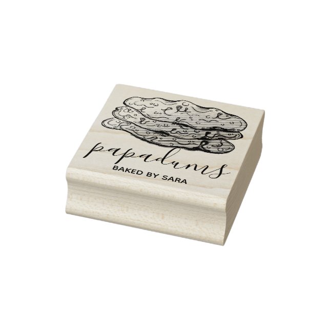 Homemade Papadum Indian Crispy Flatbads Bakom Stämpel (Stämpel)