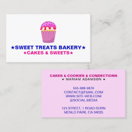 Homemade Pastry Chef | Cute Cake Bakery Logo  Visitkort