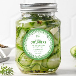 Homemade Pickled Cucumber Sticker Runt Klistermärke