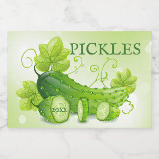 Homemade Pickles-etikett Mat Etiketter