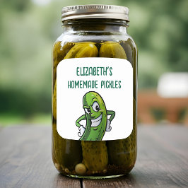 Homemade Pickles Fyrkantigt Klistermärke