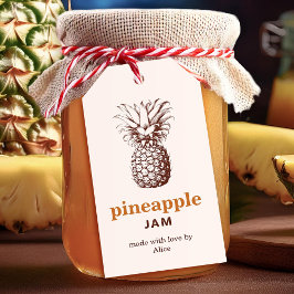 Homemade Pineapple sylt med anpassningsbar färg Presentetikett