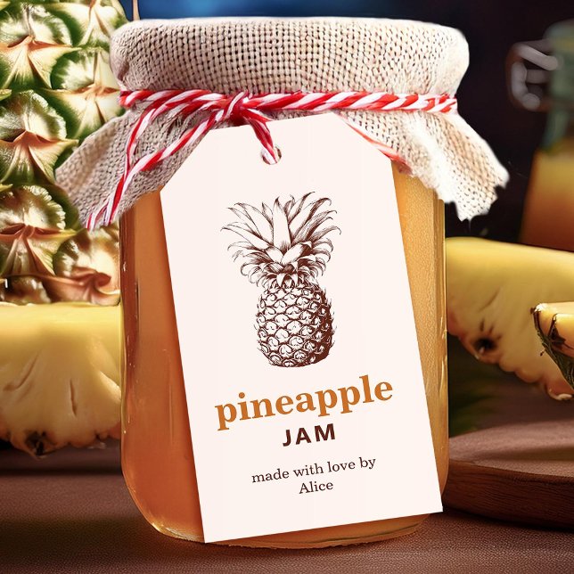 Homemade Pineapple sylt med anpassningsbar färg Presentetikett (Skapare uppladdad)