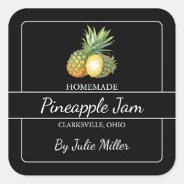 Homemade Pineapple Sylt Square etikett Black