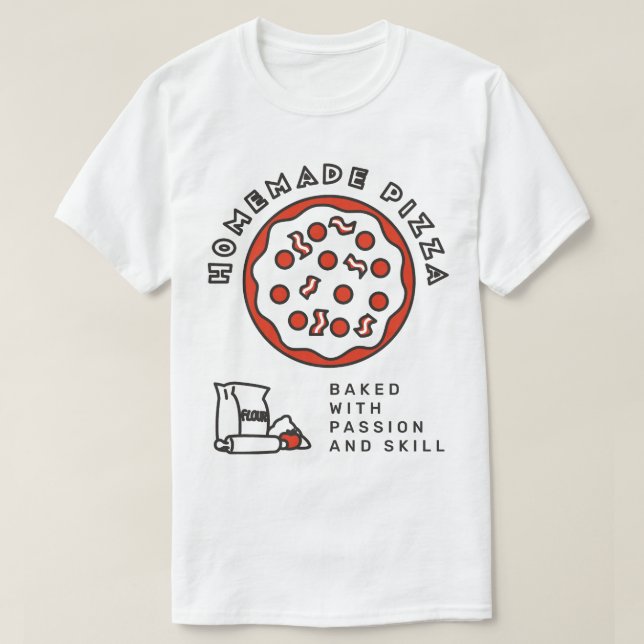 Homemade Pizza T Shirt (Design framsida)