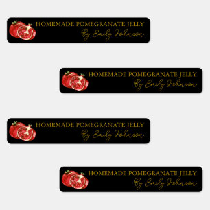 Homemade Pomegranate Jelly Thin Label Klistermärke