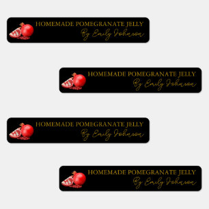 Homemade Pomegranate Jelly Thin Label Klistermärke