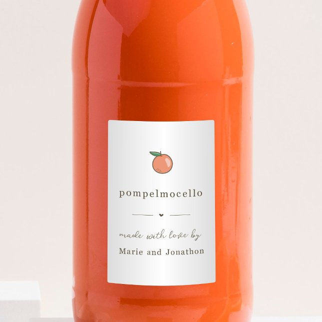 Homemade Pompelmocello Flaska-etikett Mat Etikett (Skapare uppladdad)