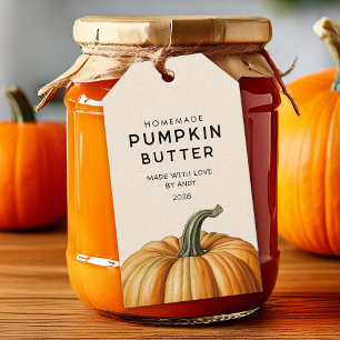 Homemade pumpkin butter food Burk Labels Presentetikett