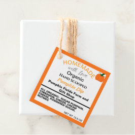 Homemade Pumpkin Dip QR-kod på baksidan Gåvor Etiketter