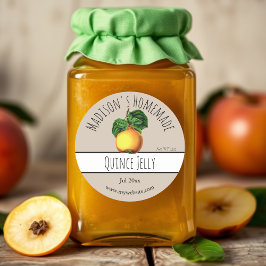 Homemade Quince Jelly Labels Runt Klistermärke