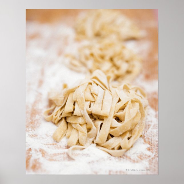 Homemade ribbon pasta, stäng poster (Framsidan)