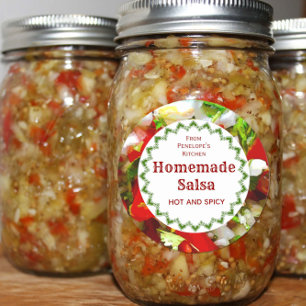 Homemade Salsa från ditt köksmärke Runt Klistermärke