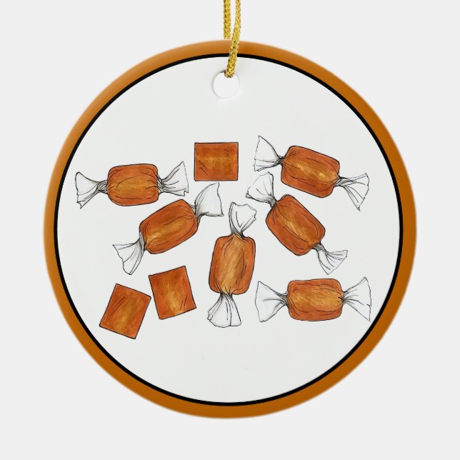 Homemade saltade sockerkulor sötsaker som tillverk julgransprydnad keramik (Framsidan)