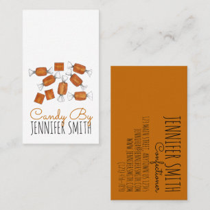 Homemade Salted Caramels Sweets Candy Store Visitkort