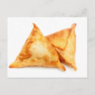 Homemade samosas vykort