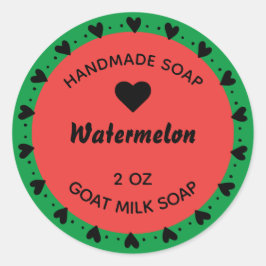 Homemade Soap Rustic Land HjärtkransMelon Runt Klistermärke