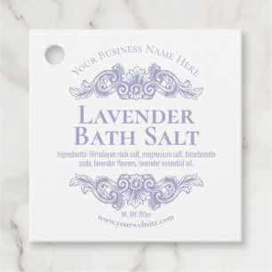 Homemade Spa Lavender Bath Salt Gåvor Etiketter