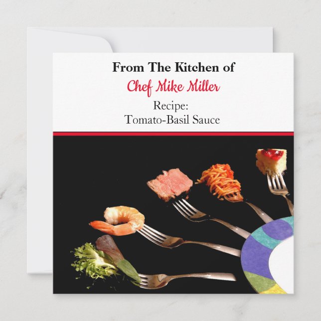 Homemade Spaghetti Tomato Sauce Recept Card (Framsida)