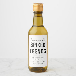 Homemade Spiked Eggnog Flaska-etikett Vinetikett