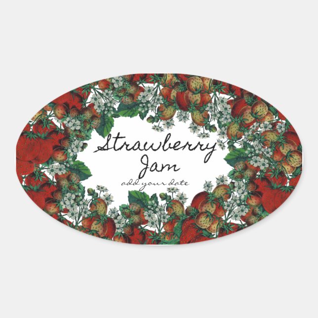 Homemade Strawberry Sylt etikett (Framsida)