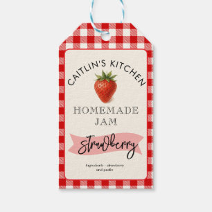 Homemade Strawberry Sylt-etikett Liten anpassnin Presentetikett