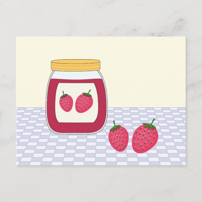 Homemade Strawberry Sylt Vykort (Framsida)