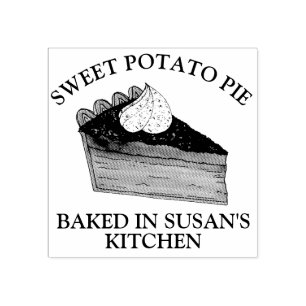 Homemade Sweet Potato Paj Slice Bakery Stämpel