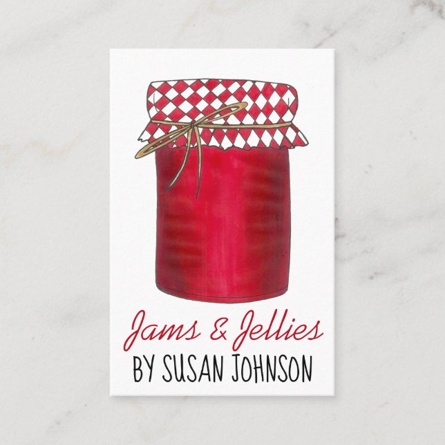 Homemade Sylt Jellies Fruit Preserve Canned Goods Visitkort (Framsida)