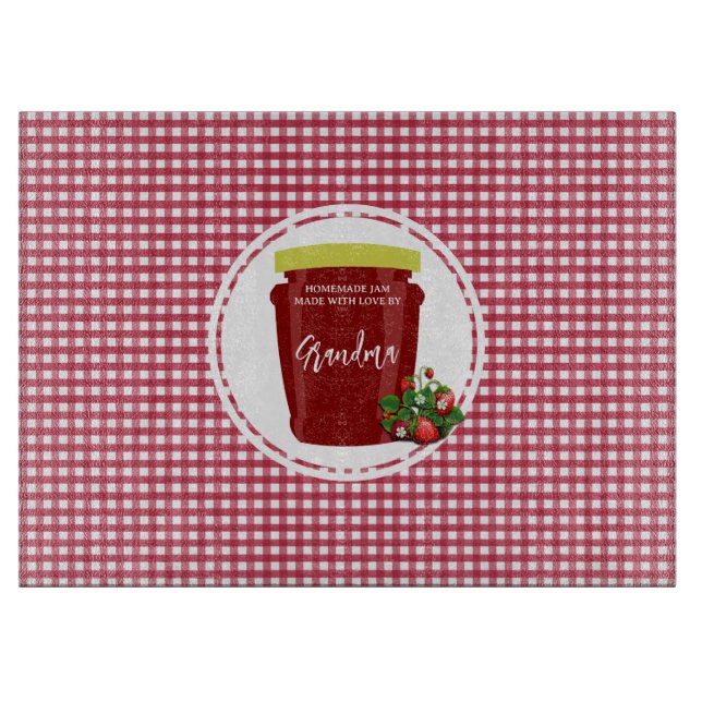 Homemade Sylt Red and White Gingham Editable Label (Framsidan)
