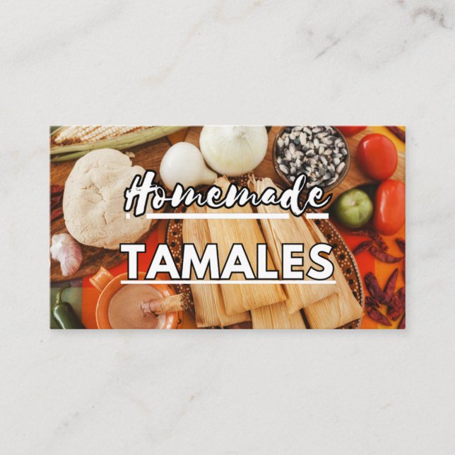 HomeMade Tamales-affärskort Visitkort (Framsida)