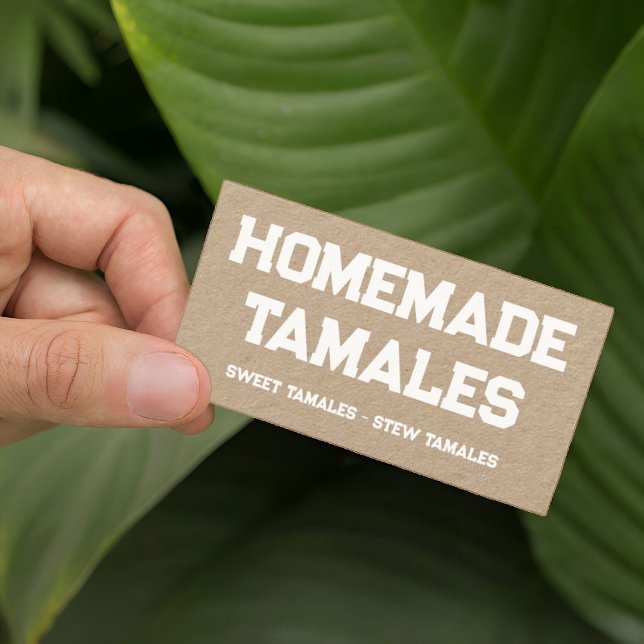 Homemade Tamales Visitkort (Homemade Tamales Visiting Card)