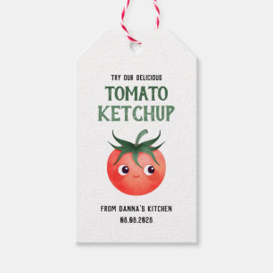 Homemade Tomato Ketchup med lite tomat Presentetikett