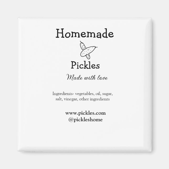 Homemade-väljare som gjorts med kärlek lägger till magnet (Framsidan)