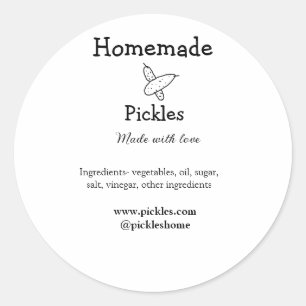Homemade-väljare som gjorts med kärlek lägger till runt klistermärke