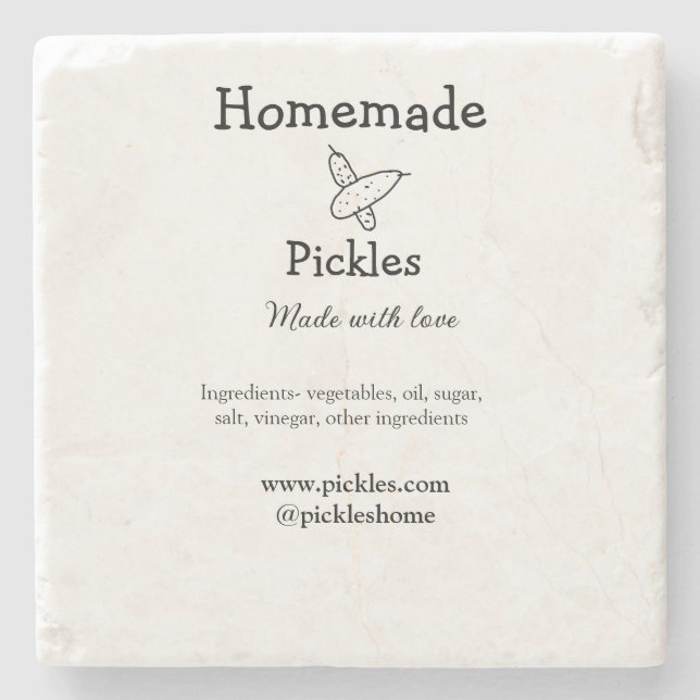 Homemade-väljare som gjorts med kärlek lägger till stenunderlägg (Framsidan)