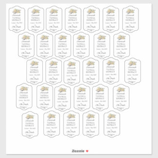 Homemade Vanilla Extract Anpassningsbar-Klipp viny Klistermärken