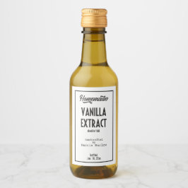 Homemade Vanilla Extract Food and Beverage Label Vinetikett