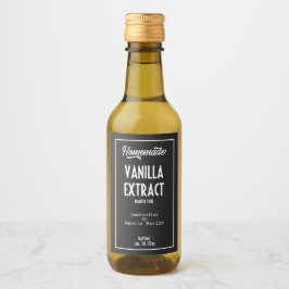 Homemade Vanilla Extract Food and Beverage Label Vinetikett